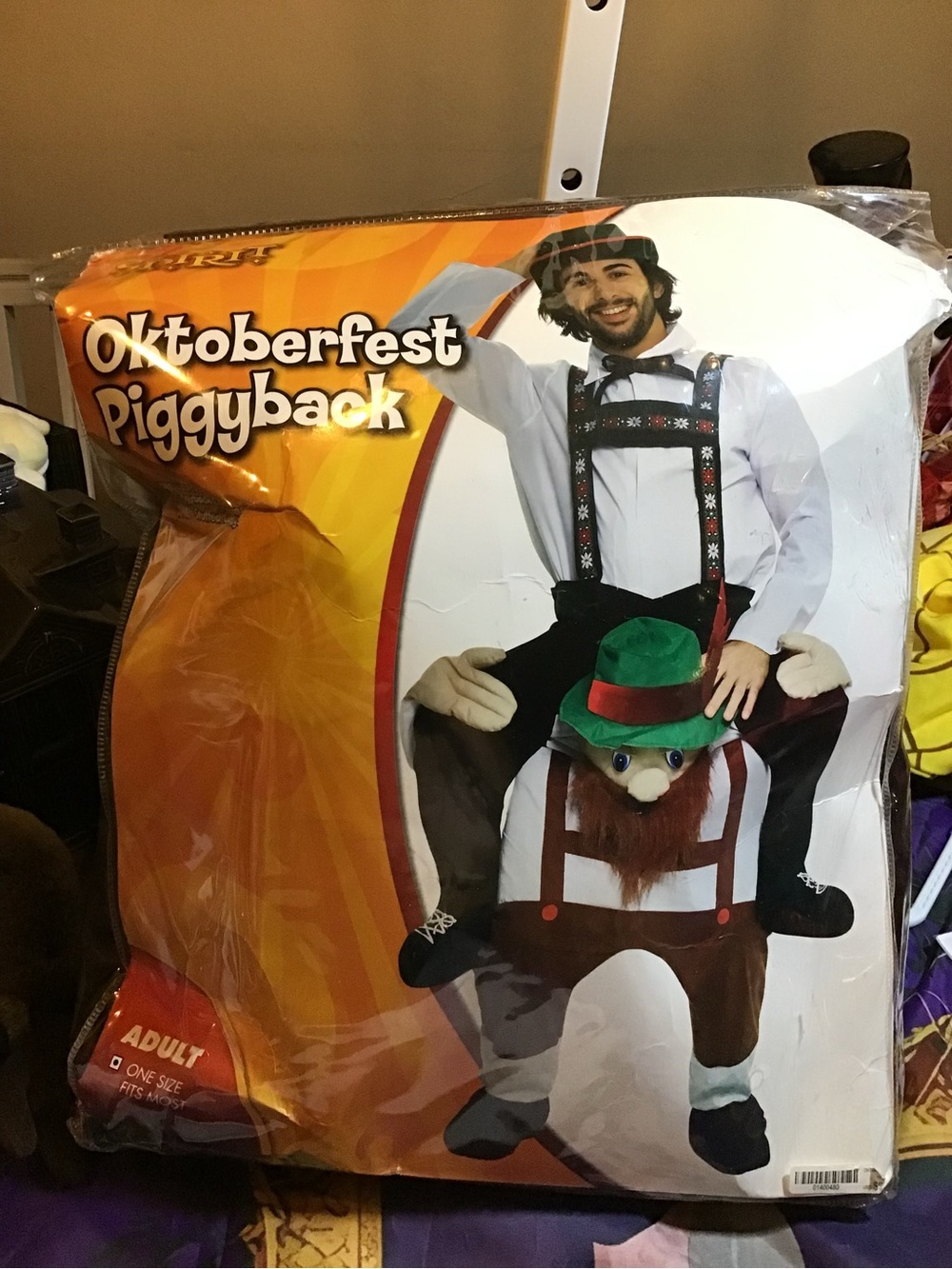 Oktoberfest piggyback adult one size costume unisex